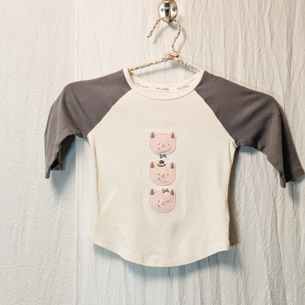 Hallmark Baby Three Little Pigs Raglan Shirt 4-5 years